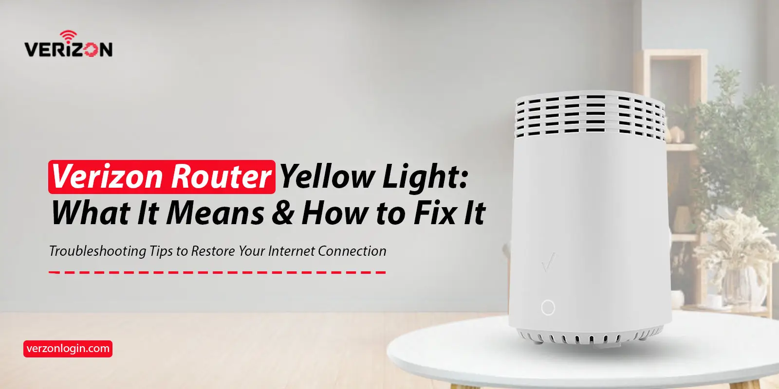 Verizon Router Yellow Light